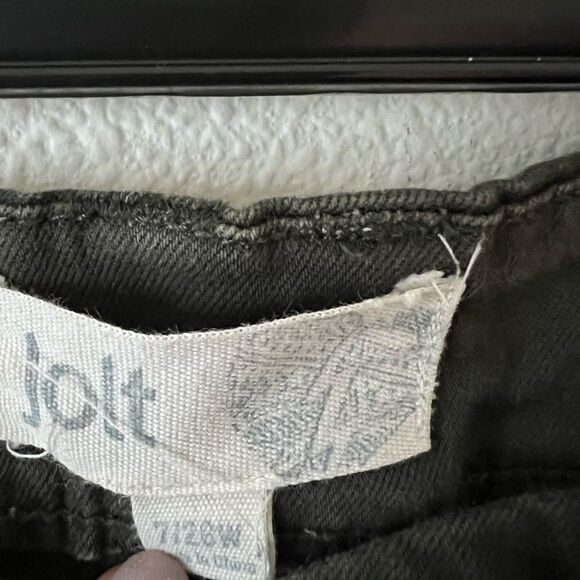 Jolt Jeans Womens Regular Size green Stretch Jegging Skinny zip ankle Casual 7 - Picture 7 of 7